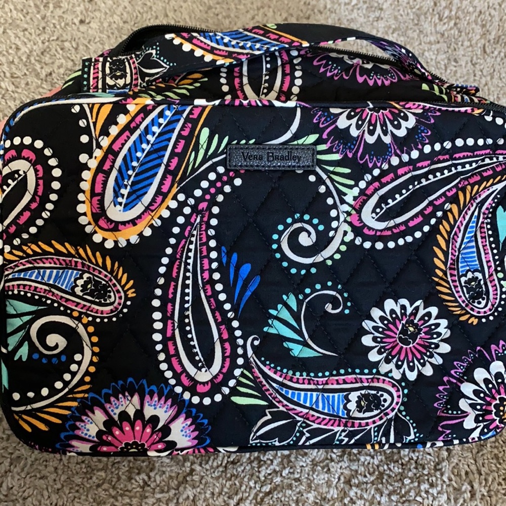Vera Bradley Bandana Swirl Large Brush Makeup Case